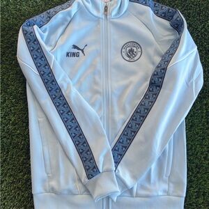Puma Light Blue Geometric Track Jacket